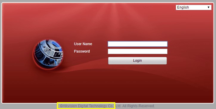 hikvision Log in