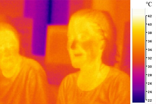 پالت دما در تصاویر دوربین مداربسته حرارتی
